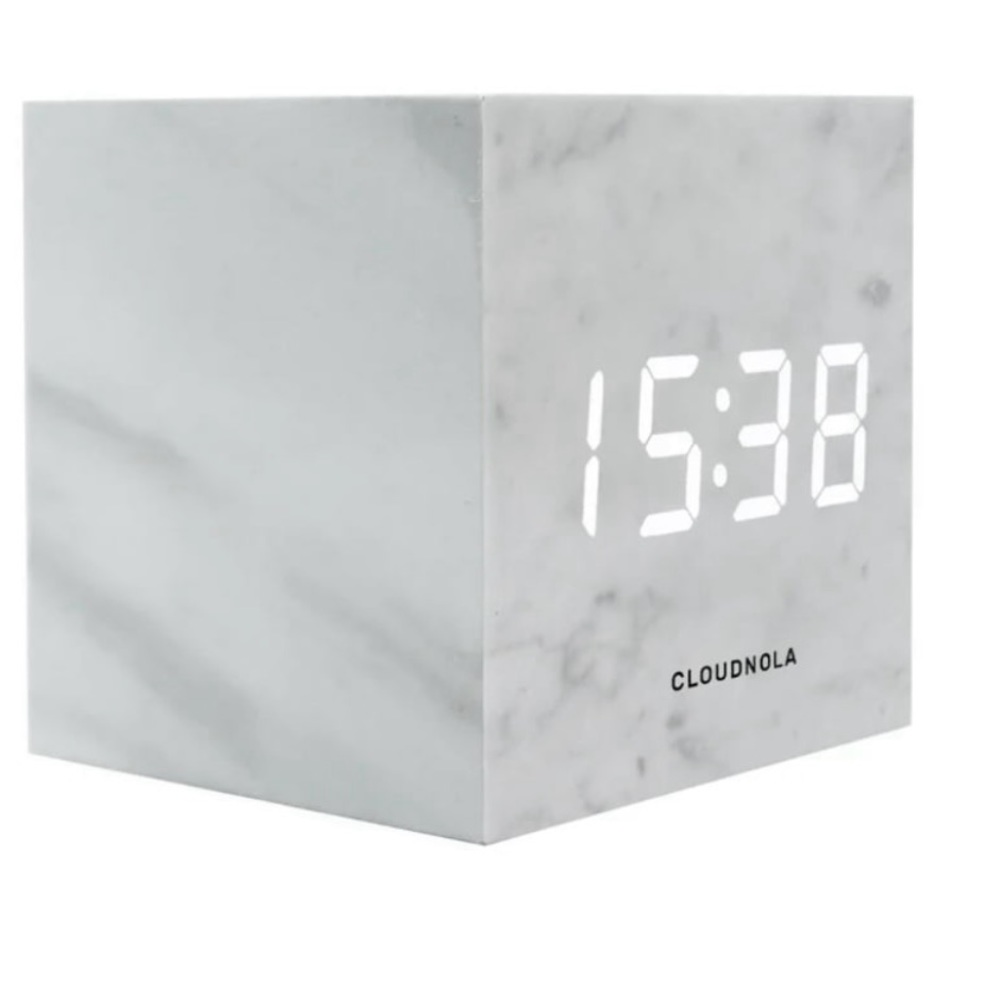 Cloudnola marble look block clock